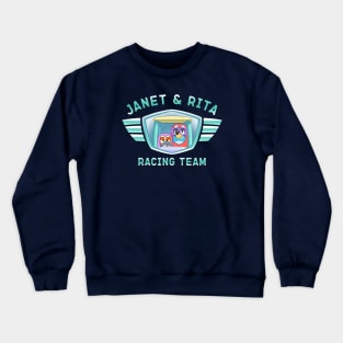 Bluey Grannies, Janet & Rita Racing Team Crewneck Sweatshirt